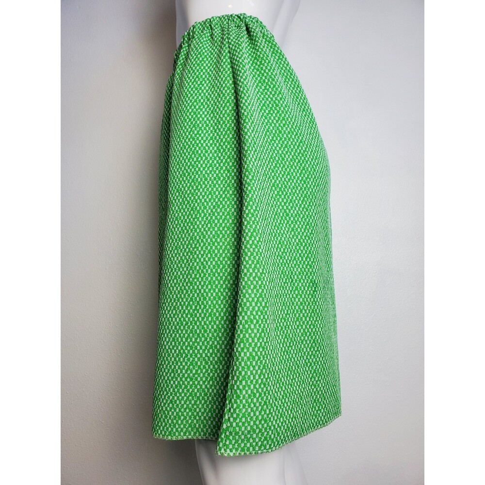 Vintage 70's Green Checkerboard Skirt - Picture 2 of 7